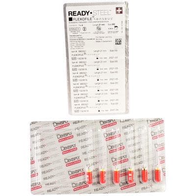 Dentsply Maillefer READYSTEEL Senseus FlexoFile #55, 21mm, Red, Sterile, 6/Pack (6865521) thumbnail 6
