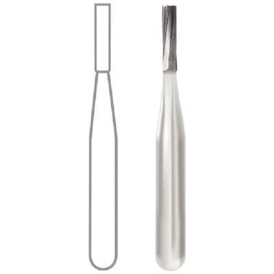 Midwest® Operative Carbide Bur #56, FGSS, 6 Flute, Straight Fissure, Flat End, 0.9 mm Diameter, 3.2 mm Length, Short Shank, 100/Bag, 386416 thumbnail 10
