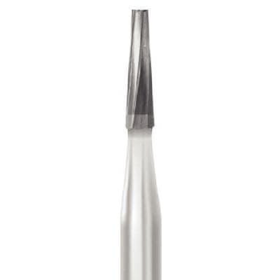 Midwest Operative Carbide Bur #170, FG, Tapered Fissure, Flat End, 1.0 mm Diameter, 3.7 mm Length, 6 Flutes, 100/Bag, 386222 thumbnail 8