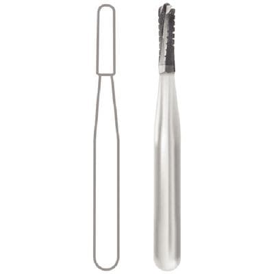 Midwest Operative Carbide Bur #1557, Straight Fissure Crosscut Dome End, FG Short Shank, 1.0 mm Diameter, 3.7 mm Length, 100/Bag, 386459 thumbnail 10