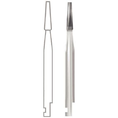 Midwest Operative Carbide Bur #170, RA (Right-Angle Latch), Tapered Fissure Flat End, 1.0 mm Diameter, 3.7 mm Length, 10/Pkg thumbnail 3