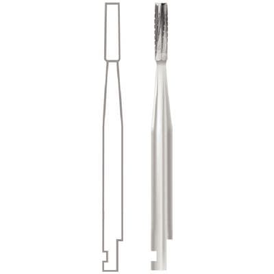 Midwest Operative Carbide Bur #557, RA (Right-Angle Latch), Straight Fissure Crosscut Flat End, 1.0 mm Diameter, 3.7 mm Length, 10/Pkg, 389127 thumbnail 10