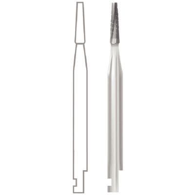 Midwest Operative Carbide Bur, RA - Taper Crosscut Flat End, #700, 1.0 mm Diameter, 3.7 mm Length, 10/Pkg thumbnail 2