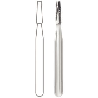 Midwest Operative Carbide Bur #701, FG, Tapered Fissure, Flat End, Crosscut, 6 Flutes, 1.2 mm Diameter, 3.7 mm Length, 10/Pkg, 389233 thumbnail 11