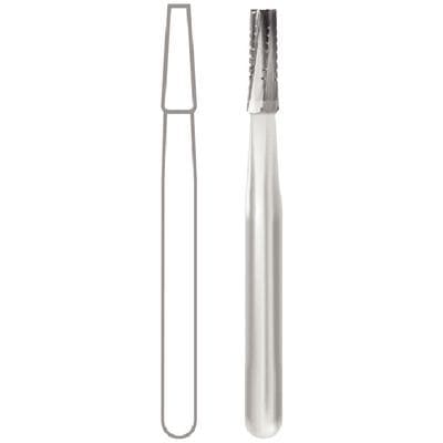 Midwest Operative Carbide Bur #702, FG, Tapered Fissure, Flat End, Crosscut, 6 Flutes, 1.6 mm Diameter, 4.1 mm Length, 10/Pkg, 389234 thumbnail 11