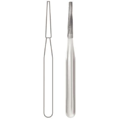 Midwest Operative Carbide Bur FG #169-L, Tapered Fissure, Flat End, 0.9 mm Diameter, 4.9 mm Length, 10/Pk, 389245 thumbnail 10