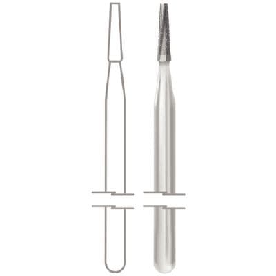 Midwest® Operative Carbide Bur #700, HP, Tapered Fissure Crosscut Flat End, 1.0 mm Diameter, 3.7 mm Length, 10/Pkg, 389332 thumbnail 9