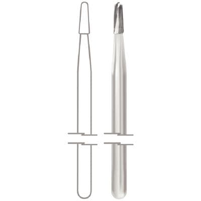 Midwest® Operative Carbide Bur, HP, Tapered Fissure - Dome End, #1171, 1.2 mm Diameter, 3.7 mm Length, 10/Pkg, 384346 thumbnail 4