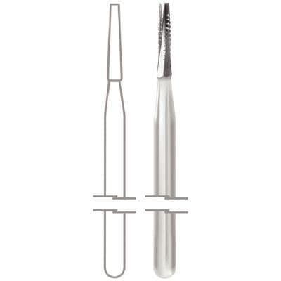 Midwest® Operative Carbide Bur, HP, Tapered Fissure Crosscut Flat End, #701L, 1.2 mm Diameter, 4.9 mm Length, 10/Pkg, 384350 thumbnail 6