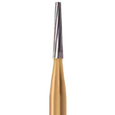 Midwest® Trimming and Finishing Carbide Bur, FG - Taper 12 Blade, #7702, 1.0 mm Diameter, 4.9 mm Length, 2/Pkg thumbnail 3