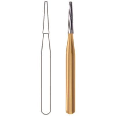 Midwest® Trimming and Finishing Carbide Bur, FG - Taper 12 Blade, #7702, 1.0 mm Diameter, 4.9 mm Length, 2/Pkg thumbnail 4