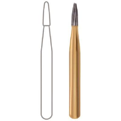 Midwest Trimming and Finishing Carbide Bur, FG, 12-Blade, Bullet, 1.0 mm, #7802, 10/Pk thumbnail 12