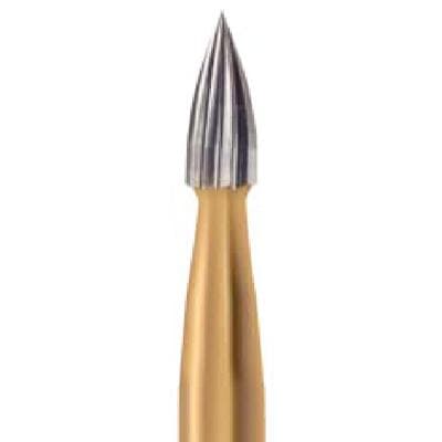 Midwest Trimming & Finishing Carbide Bur, Flame Shape, 12-Blade, FG, #7104, 1.4mm Diameter, 3.2mm Length, 10/Pk, 389513 thumbnail 10