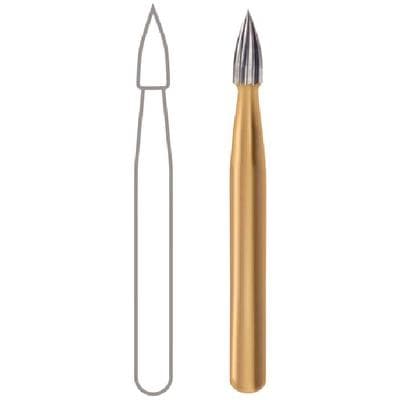 Midwest Trimming & Finishing Carbide Bur, Flame Shape, 12-Blade, FG, #7104, 1.4mm Diameter, 3.2mm Length, 10/Pk, 389513 thumbnail 11