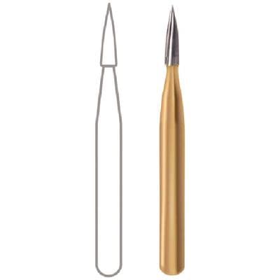 Midwest Trimming and Finishing Carbide Bur, FG, 12-Blade, Needle, 0.9 mm, #7901, 10/Pk, 389510 thumbnail 12