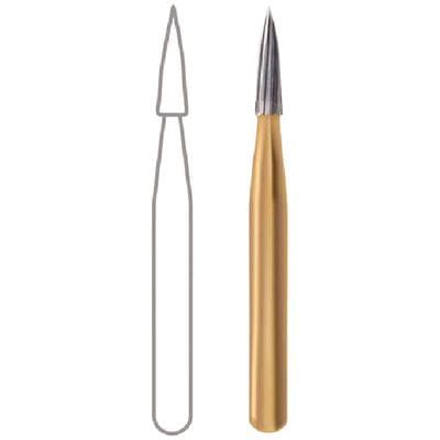 Midwest Trimming and Finishing Carbide Bur, FG - Needle 12 Blade, #7902, 1.0 mm Diameter, 3.8 mm Length, 10/Pkg, 389511 thumbnail 11