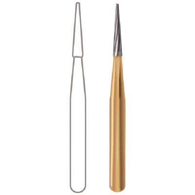 Midwest 12-Blade Trimming & Finishing Carbide Bur, FG, Taper T-Series, #7214 T-2, 1.2 mm Diameter, 5.1 mm Length, 10/Pk, 389902 thumbnail 12