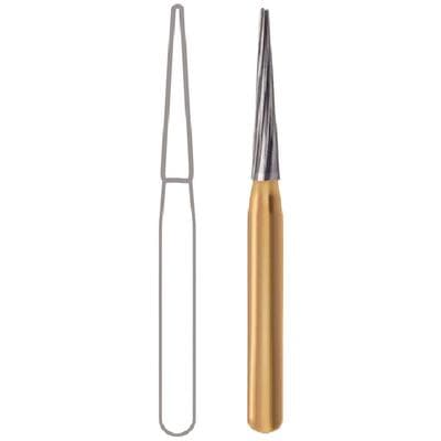 Midwest Trimming and Finishing Carbide Bur, FG, Taper T-Series 12 Blade, #7714 T-3, 1.4 mm Diameter, 7.6 mm Length, 10/Pkg, 389903 thumbnail 11