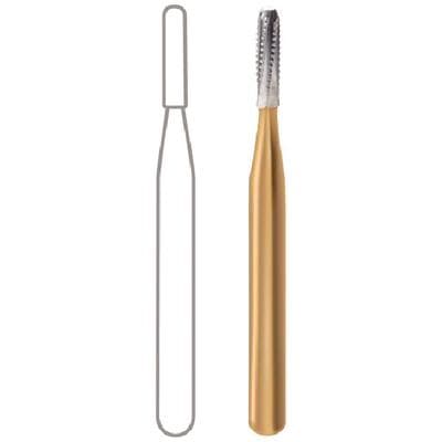 Midwest® #1957-D FG Carbide Bur, Straight Dome End Fissure Crosscut, Fine Crosscut, 1.0 mm Diameter, 3.7 mm Length, 10/Pkg, 389557 thumbnail 9