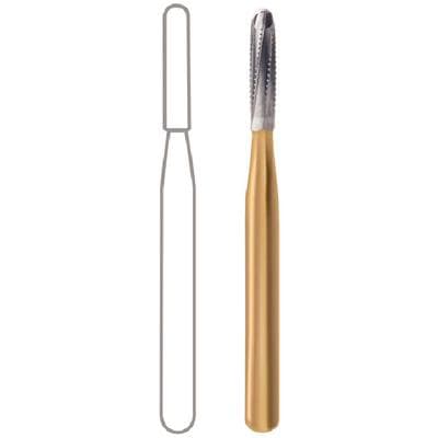 Midwest® #1958-L FG Carbide Bur, Straight Dome End Fissure Crosscut, 1.2 mm Diameter, 4.9 mm Length, 10/Pkg, 389555 thumbnail 9