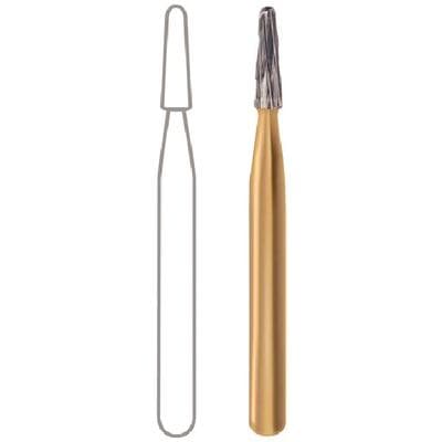 Midwest Specialty Metal Cutting Carbide Bur, FG Taper Dome End Crosscut, #2171, 1.2 mm Diameter, 3.7 mm Length, 10/Pkg, 389565 thumbnail 5