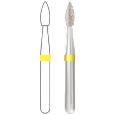 Midwest ONCE Sterile Diamond Bur 368-016SF, Extra Fine Grit, Football Shape, Friction Grip, 25/Pk thumbnail 6