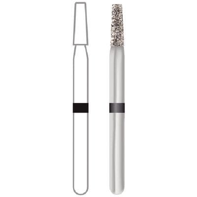 Midwest Once Single Use Diamond Bur – FG, Super Coarse, Taper Modified Flat End, #845KR-018, 1.8 mm Diameter, 4.0 mm Length, 25/Pkg thumbnail 14