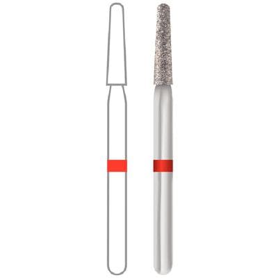 Midwest Once Sterile Single-Use Diamond Bur, Fine Grit, Taper Round End, #856-016F, 1.6mm Diameter, 8.0mm Length, Friction Grip, 25/Pk, 1856016F thumbnail 15