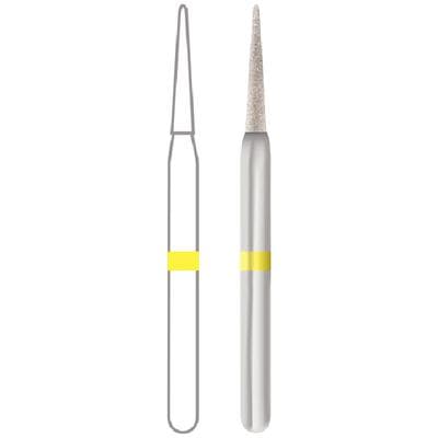 Midwest Once Single-Use Sterile Diamond Bur, #858-014SF, Needle Shape, Super Fine Grit, Friction Grip, 1.4 mm Diameter, 8.0 mm Length, 25/Pkg, 1858014SF thumbnail 7