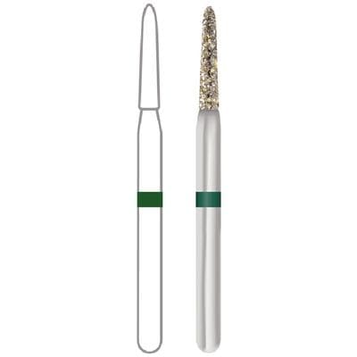 Midwest ONCE Sterile Single-Use Diamond Bur 878K-012M, Medium Grit, Taper Modified Bevel, FG, 1.2mm Diameter, 8.0mm Length, 25/Pk, 1878K012M thumbnail 7