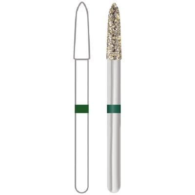 Midwest ONCE Sterile Single-Use Diamond Bur 878K-016C, Coarse, Taper Modified Bevel, Friction Grip, 1.6 mm Diameter, 8.0 mm Length, 25/Pk, 1878K016C thumbnail 14