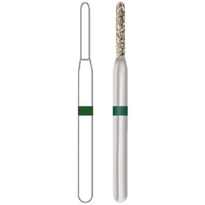 Midwest Once Single-Use Diamond Bur, FG, Coarse, Cylinder Round End, #881/009, 0.9 mm Diameter, 7.0 mm Length, 25/Pk, 1881009C thumbnail 7