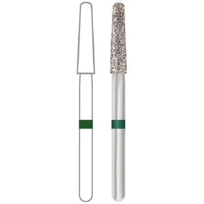 Midwest® Multi-Use Diamond Bur FG, Coarse, Taper Long Round End, #850/018, 1.8 mm Diameter, 10.0 mm Length, 5/Pkg, 471176 thumbnail 10