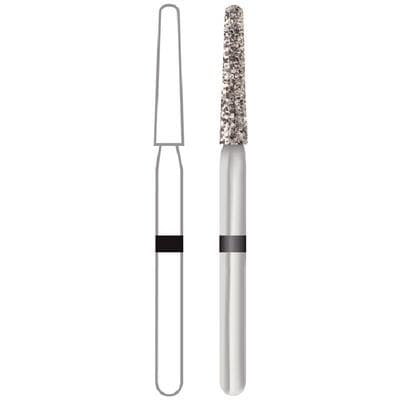 Midwest® Multi-Use Diamond Bur FG #850-016SC, Super Coarse, Taper Long Round End, 1.6 mm Diameter, 10.0 mm Length, Friction Grip, 5/Pkg, 471179 thumbnail 8