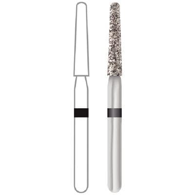 Midwest® #850/016 Super Coarse Multi-Use Diamond Bur, Taper Long Round End, Friction Grip Short Shank, 1.6 mm Diameter, 10.0 mm Length, 5/Pkg thumbnail 6