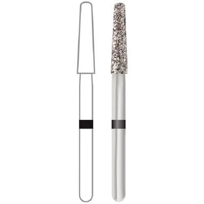 Midwest Multi-Use Diamond Bur FG #850-018SC, Super Coarse, Taper Round End Long, 1.8 mm Diameter, 10.0 mm Length, 5/Pk, 471180 thumbnail 11