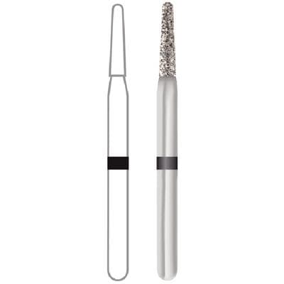 Midwest Multi-Use Diamond Bur FG 855-012-SC, Super Coarse, Round End Taper, 1.2mm Diameter, 6.0mm Length, Friction Grip, 5/Pk thumbnail 7