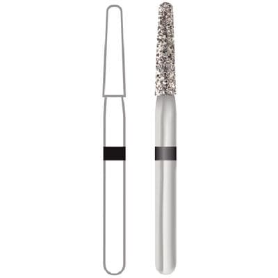 Midwest® #856/016 Super Coarse Multi-Use Diamond Bur, Taper Round End, Friction Grip Short Shank, 1.6 mm Diameter, 8.0 mm Length, 5/Pkg thumbnail 6