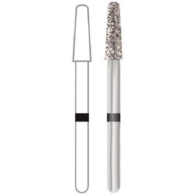 Midwest® Multi-Use Diamond Bur FG #856-021, Super Coarse, Taper Round End, 2.1 mm Diameter, 8.0 mm Length, Friction Grip, 5/Pkg, 471217 thumbnail 10