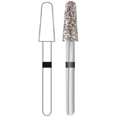 Midwest Multi-Use Diamond Bur FGSS #856-025SC, Super Coarse, Taper Round End, 2.5 mm Diameter, 8.0 mm Length, 5/Pkg thumbnail 8
