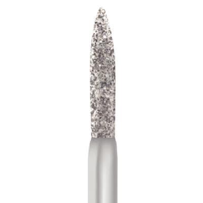 Midwest Multi-Use Diamond Bur #862-012C, Coarse Grit, Flame Shape, Friction Grip, 1.2 mm Diameter, 8.0 mm Length, 5/Pk thumbnail 6