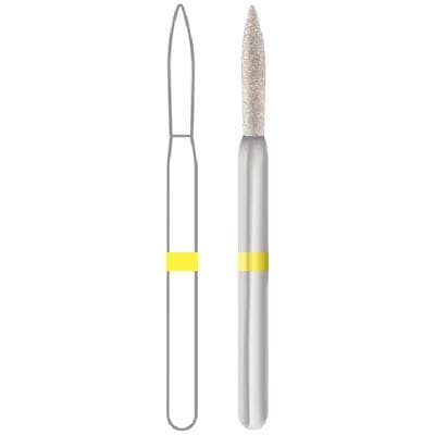 Midwest Multi-Use Diamond Bur #862-012, Extra Fine Grit, Flame Shape, Friction Grip, 1.2 mm Diameter, 8.0 mm Length, 5/Pk thumbnail 8