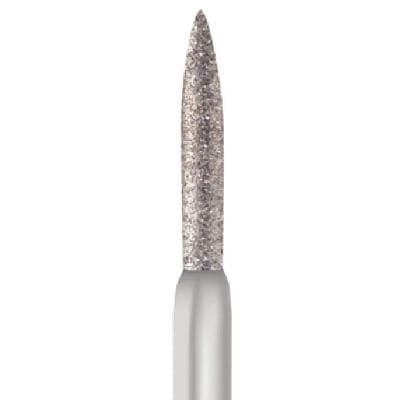 Midwest Multi-Use Diamond Bur #862-010F, Fine Grit, Flame Shape, Friction Grip, 1.0mm Diameter, 8.0mm Length, 5/Pk thumbnail 7