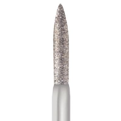 Midwest Multi-Use Diamond Bur FG #862-012F, Fine Grit, Flame Shape, Friction Grip, 1.2 mm Diameter, 8.0 mm Length, 5/Pkg thumbnail 7