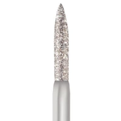 Midwest® Multi-Use Diamond Bur FG #862-012M, Medium Grit, Flame Shape, 1.2 mm Diameter, 8.0 mm Length, Friction Grip, 5/Pkg thumbnail 7