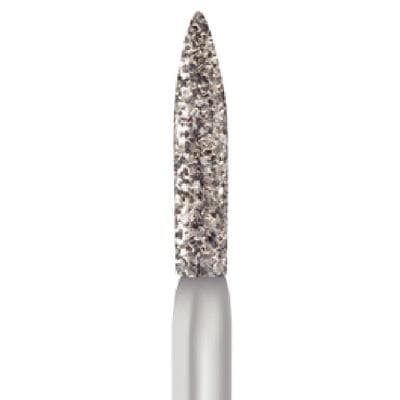 Midwest Multi-Use Diamond Bur #862-014SC, Super Coarse Grit, Flame Shape, Friction Grip, 1.4mm Diameter, 8.0mm Length, 5/Pk thumbnail 6