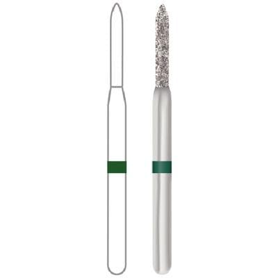 Midwest Multi-Use Diamond Bur 878-010C, FG, Coarse, Cylinder Modified Bevel, 1.0mm Diameter, 8.0mm Length, 5/Pk, 471306 thumbnail 10