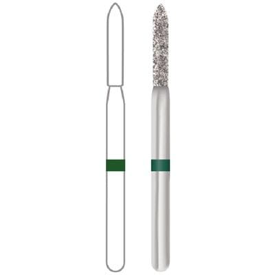 Midwest Multi-Use Diamond Bur 878-012C, Coarse Grit, Cylinder Modified Bevel, Friction Grip, 1.2 mm Diameter, 8.0 mm Length, 5/Pk, 471307 thumbnail 8
