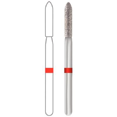 Midwest® Multi-Use Diamond Bur FG #878/014, Fine Grit, Cylinder Modified Bevel End, 1.4 mm Diameter, 8.0 mm Length, Friction Grip, 5/Pkg thumbnail 6