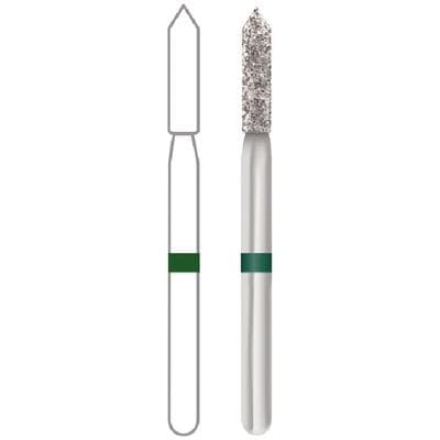 Midwest Multi-Use Diamond Bur, Coarse, Cylinder Bevel, FG, 1.4mm Diameter, 8.2mm Length, 5/Pk, 471353 thumbnail 11